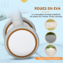 AIYAPLAY Draisienne vélo Enfant 4 Roues Selle réglable, Guidon Ergonomique Alliage alu. PP Gris Marron Vert, Enfant 1 à 3 Ans