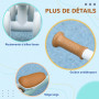 AIYAPLAY Draisienne vélo Enfant 4 Roues Selle réglable, Guidon Ergonomique Alliage alu. PP Gris Marron Vert, Enfant 1 à 3 Ans