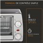 HOMCOM Mini four électrique 10L avec 1 grille et 1 plateau, température réglable de 100°C à 230°C, Minuteur 60 min 36,5x26x22cm 