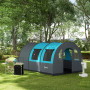 Outsunny Tente de Camping pour 5-6 Personnes Tente de Trekking légère ventilée étanche 3000 mm avec 2 Portes de Chambre et Sac d