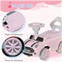 AIYAPLAY Porteur Enfants Voiture Porteur Bébé 18-36 Mois Volant klaxon et Butée Anti-Bascule Charge 25 kg 53x25x35 cm Rose