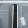 HOMCOM Radiateur électrique Chauffage soufflant oscillant 1100/2200 W, céramique PTC, télécommande incluse, chauffage d'appoint,