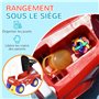 AIYAPLAY Porteur Trotteur Enfants véhicule à Pousser Camion de Pompier 18-36 Mois Coffre phares Musique Rouge