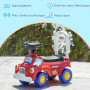 AIYAPLAY Porteur Trotteur Enfants véhicule à Pousser Camion de Pompier 18-36 Mois Coffre phares Musique Rouge