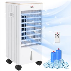 HOMCOM Ventilateur climatiseur refroidisseur d'air humidificateur 3 en 1 avec affichage LED