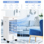 HOMCOM Ventilateur climatiseur refroidisseur d'air humidificateur 3 en 1 avec affichage LED, télécommande, oscillation, minuteri