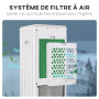HOMCOM Ventilateur climatiseur refroidisseur d'air humidificateur 3 en 1 avec affichage LED, télécommande, oscillation, minuteri