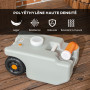 Outsunny Réservoir d'eau sur Roues pour Camping, bidon d'eau Portable, 22 L, avec Bec de vidange Rotatif, indicateur de Niveau, 