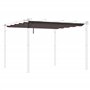 Outsunny Toile de Toit pour pergola tonnelle rétractable de 3 x 3 m - café