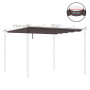 Outsunny Toile de Toit pour pergola tonnelle rétractable de 3 x 3 m - café
