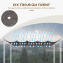 Outsunny Toile de Toit pour pergola tonnelle rétractable de 3 x 3 m - café
