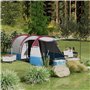 Outsunny Tente de Camping Tente Tunnel 2-3 Personnes avec Porche légère ventilée 3 Portes Sac de Transport Inclus Rouge