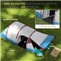 Outsunny Tente de Camping Tente Tunnel 2-3 Personnes avec Porche légère ventilée 3 Portes Sac de Transport Inclus Rouge