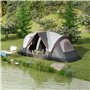 Outsunny Tente de Camping familiale 6-8 pers. Double Toit légère ventilée Facile à Monter - moustiquaire et Sac de tranport Incl