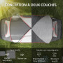 Outsunny Tente de Camping familiale 6-8 pers. Double Toit légère ventilée Facile à Monter - moustiquaire et Sac de tranport Incl