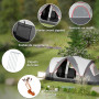 Outsunny Tente de Camping familiale 6-8 pers. Double Toit légère ventilée Facile à Monter - moustiquaire et Sac de tranport Incl
