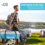 Outsunny Tente de Camping familiale pour 3-4 Personnes avec 2 Chambres, 4 fenêtres et 4 Portes, Sac de Transport, imperméable, 4