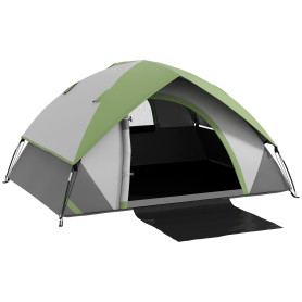 Outsunny Tente de Camping pour 2 Personnes 3-4 Saison 3000 mm imperméable et ventilée