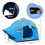 Outsunny Tente de Voiture hayon Famille 5-6 Personnes Tente de Camping pour SUV avec 3 Portes et fenêtre en Maille, pour Trekkin