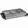 HOMCOM Chauffe-plats électrique en acier inoxydable 300 W capacité 2 x 2
