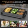 HOMCOM Chauffe-plats électrique en acier inoxydable 300 W capacité 2 x 2,4 L et 2 x 1 L avec plaque chauffante et couvercle, poi
