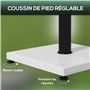 Outsunny Pied de Parasol carré, Support Parasol, Base de lestage en métal avec Patins réglables, Poids Net 13 kg, 40 x 40 x 37 c