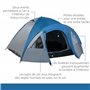 Outsunny Tente de Camping familiale 4-5 Personnes, Tente dôme étanche légère, Double Porte et fenêtres ventilée, Facile à Monter