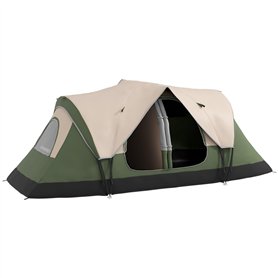 Outsunny Tente de Camping familiale 6-8 pers. Tente Tunnel Double Toit légère ventilée Facile à Monter