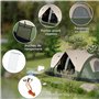 Outsunny Tente de Camping familiale 6-8 pers. Tente Tunnel Double Toit légère ventilée Facile à Monter, moustiquaire et Sac de t
