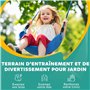 AIYAPLAY Parcours d'obstacles Ninja pour Enfants 10 Accessoires 10 m Charge 50 kg Slackline et Sac de Transport, équipement de J