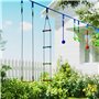 AIYAPLAY Parcours d'obstacles Ninja pour Enfants 10 Accessoires 10 m Charge 50 kg Slackline et Sac de Transport, équipement de J