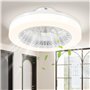HOMCOM Ventilateur plafond réversible avec lumière et télécommande 46 cm