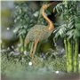 Outsunny Statue Jardin Exterieur, Sculpture de héron en métal, décoration de Jardin Exterieur 90 cm, pour étang, Patio, terrasse