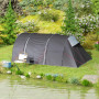 Outsunny Tente de Camping avec Porche pour 4 à 6 Personnes, Tente Tunnel familiale légère ventilée étanche 5 000 mm Montage Faci