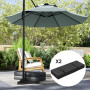 Outsunny Lot de 2 Sacs de Sable, Sac de Poids lestés pour Parasol, remplissable de 25 kg, avec poignées, en Tissu Oxford 600D, N