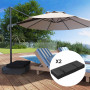 Outsunny Lot de 2 Sacs de Sable, Sac de Poids lestés pour Parasol, remplissable de 25 kg, avec poignées, en Tissu Oxford 600D, N