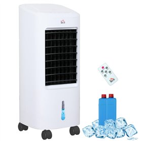 HOMCOM Climatiseur mobile refroidisseur d'air par évaporation portable ventilateur 65 W avec réservoir d'eau 7 L