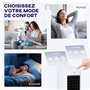 HOMCOM Climatiseur mobile refroidisseur d'air par évaporation portable ventilateur 65 W avec réservoir d'eau 7 L, oscillation, t
