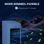 HOMCOM Climatiseur mobile refroidisseur d'air par évaporation portable ventilateur 65 W avec réservoir d'eau 7 L, oscillation, t