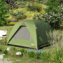 Outsunny Tente de Camping 2-4 Personnes, Tente dôme familiale imperméable, avec fenêtres, Poche, Sac de Transport et Crochet, po
