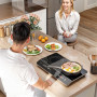 HOMCOM Plaque à induction portable 2 feux3500 W plaque de cuisson électrique avec 10 niveaux de température et 8 réglages de pui