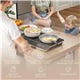 HOMCOM Plaque à induction portable 2 feux3500 W plaque de cuisson électrique avec 10 niveaux de température et 8 réglages de pui