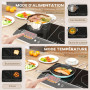 HOMCOM Plaque à induction portable 2 feux3500 W plaque de cuisson électrique avec 10 niveaux de température et 8 réglages de pui