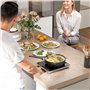 HOMCOM Plaque à induction portable 2000 W plaque de cuisson électrique avec 10 niveaux de température et 10 réglages de puissanc