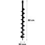 GT Market Mèche de tarière Ø 80 mm avec Adaptateur pour perceuse et perforateur SDS-Plus