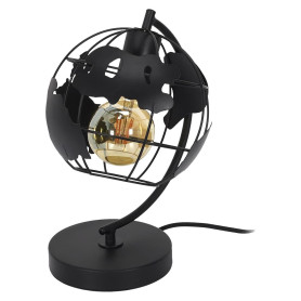 C L'AFFAIRE Lampe à Poser Globe Terrestre en Métal Noir Ajouré