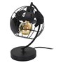 C L'AFFAIRE Lampe à Poser Globe Terrestre en Métal Noir Ajouré