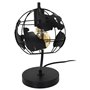C L'AFFAIRE Lampe à Poser Globe Terrestre en Métal Noir Ajouré