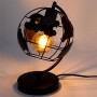 C L'AFFAIRE Lampe à Poser Globe Terrestre en Métal Noir Ajouré