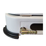 KEMPER - Réchaud gaz portable 2 feux 2600W Blanc laqué Couvercle Plaque de cuisson